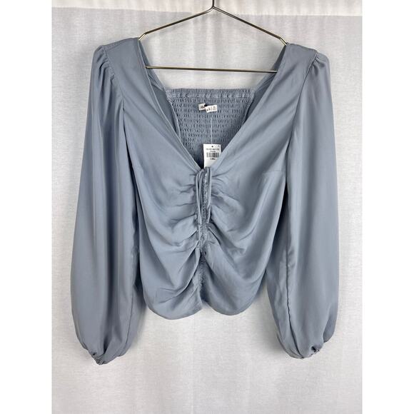 NWT Abercrombie & Fitch Top Cinched Ruched Blouse Regency Renaissance Romantic - Picture 1 of 6